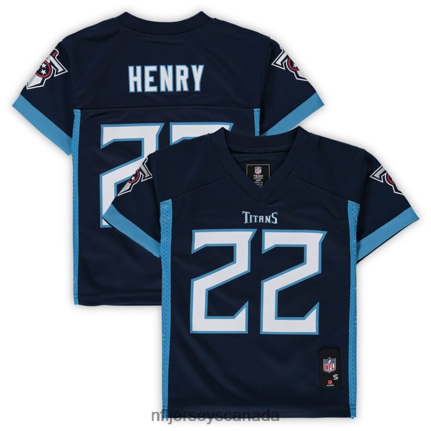 Men Preschool Tennessee Titans Derrick Henry Navy Replica Player Jersey Clothing NFL TBXFR62732