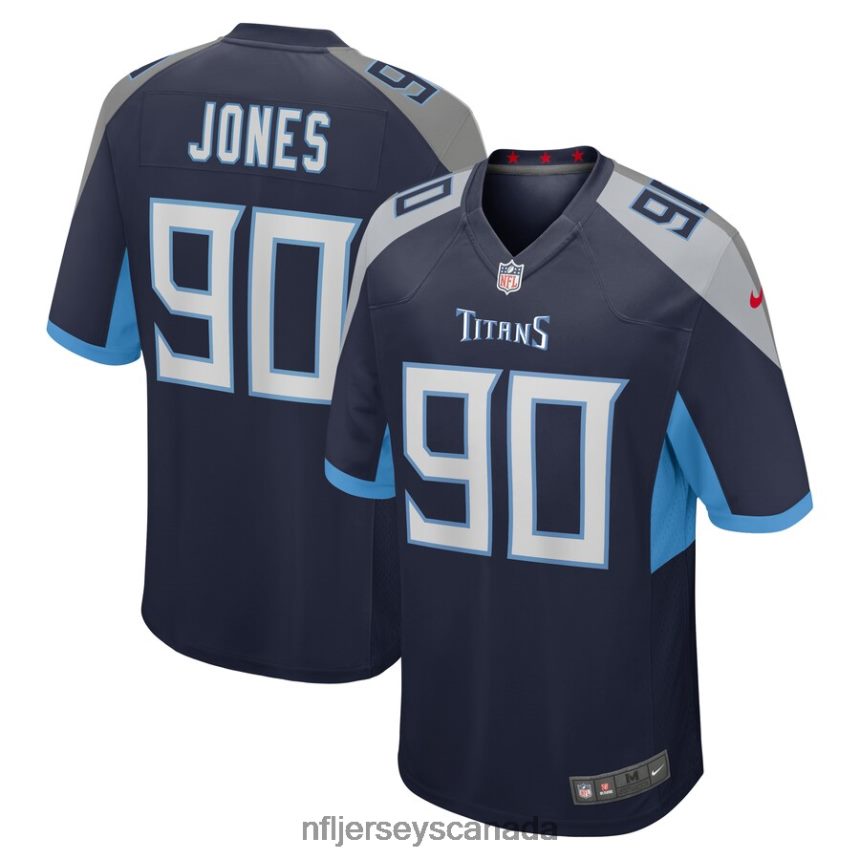 Men Tennessee Titans DaQuan Jones Nike Navy Game Jersey Clothing NFL TBXFR66942