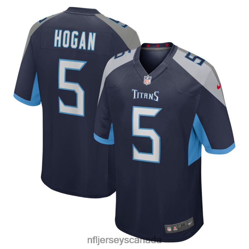 Men Tennessee Titans Kevin Hogan Nike Navy Home Game Player Jersey Clothing NFL TBXFR66757
