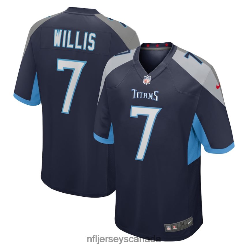 Men Tennessee Titans Malik Willis Nike Navy Player Game Jersey Clothing NFL TBXFR63239