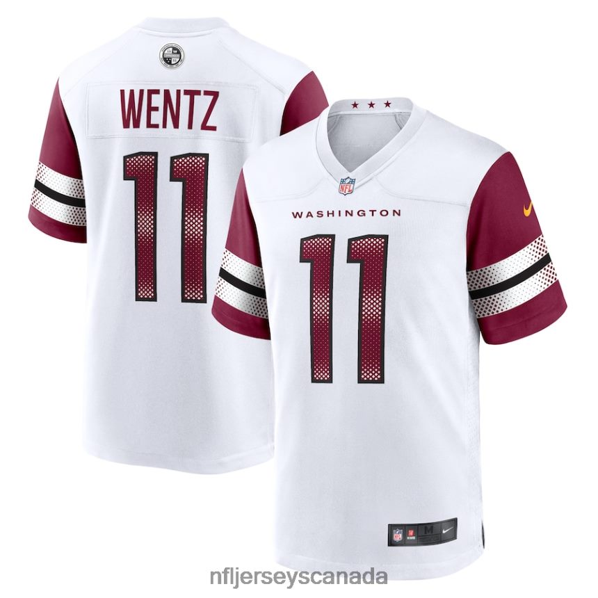 Men Washington Commanders Carson Wentz Nike White Game Jersey Clothing NFL TBXFR61821