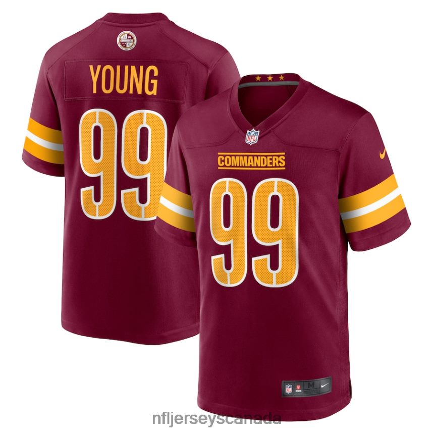 Men Washington Commanders Chase Young Nike Burgundy Game Jersey Clothing NFL TBXFR62768