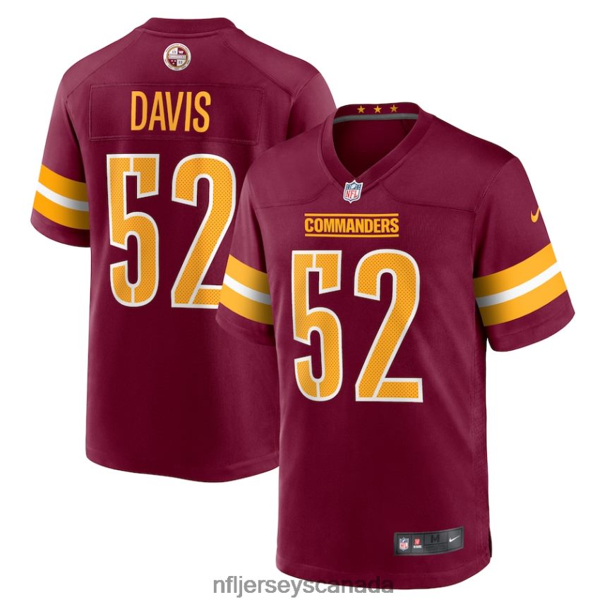 Men Washington Commanders Jamin Davis Nike Burgundy Game Jersey Clothing NFL TBXFR66504