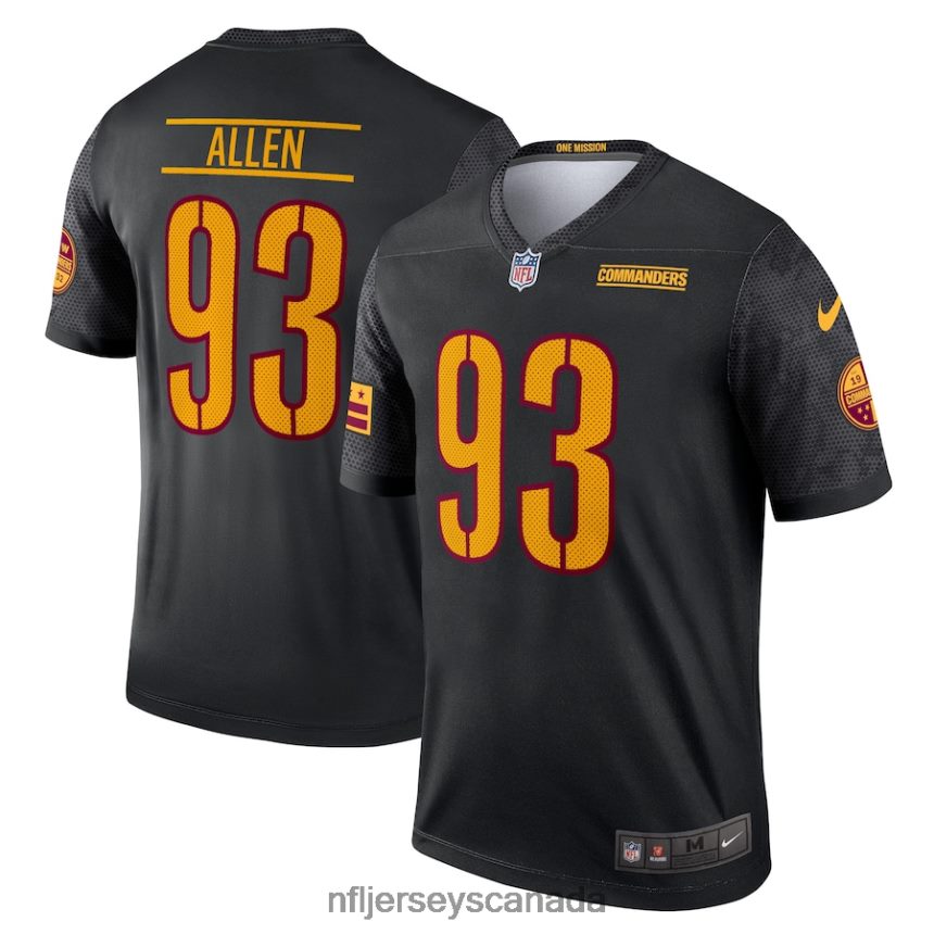 Men Washington Commanders Jonathan Allen Nike Black Alternate Legend Jersey Clothing NFL TBXFR61622