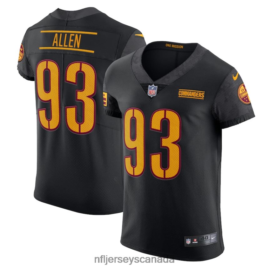 Men Washington Commanders Jonathan Allen Nike Black Alternate Vapor Elite Jersey Clothing NFL TBXFR63476
