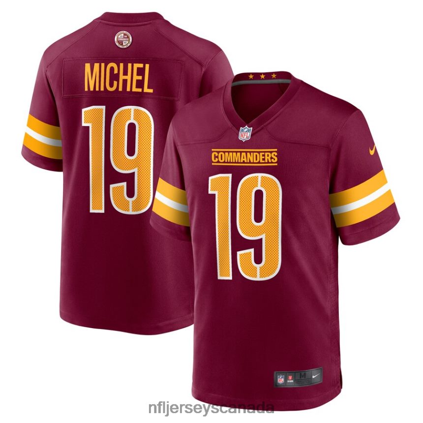 Men Washington Commanders Marken Michel Nike Burgundy Game Jersey Clothing NFL TBXFR66977