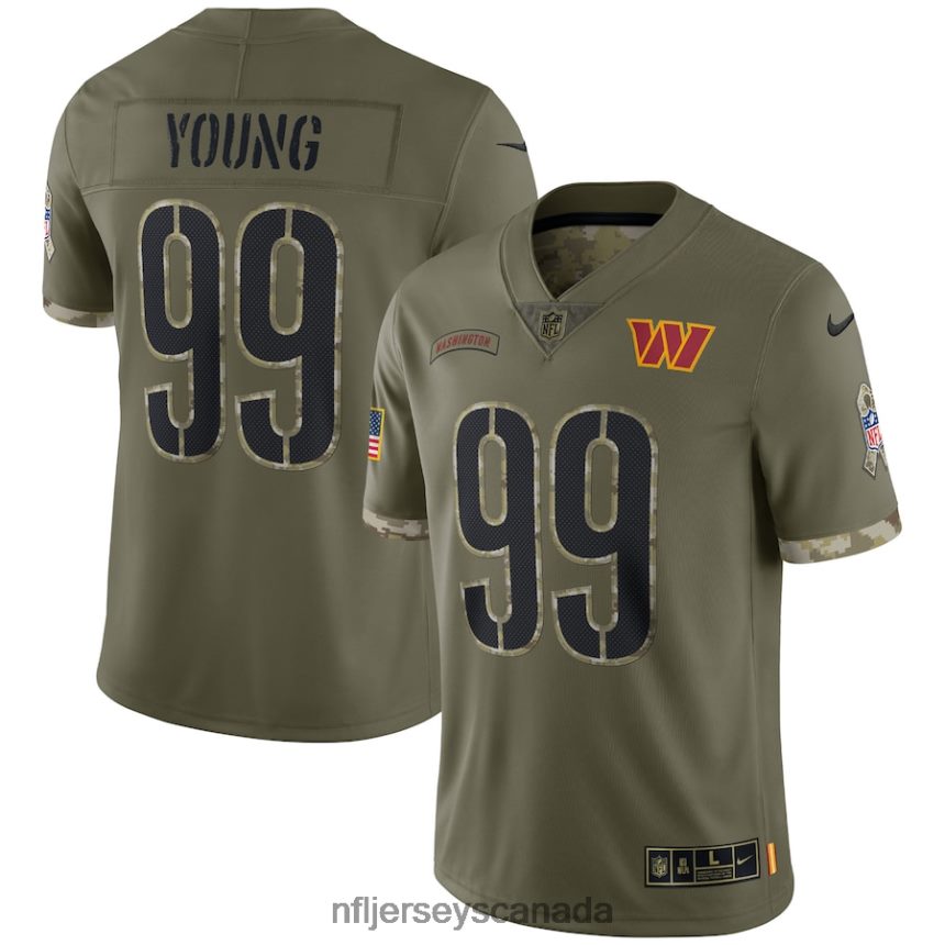 Men Washington Commanders Nike Olive 2022 Salute To Service Limited Jersey Clothing NFL TBXFR62177