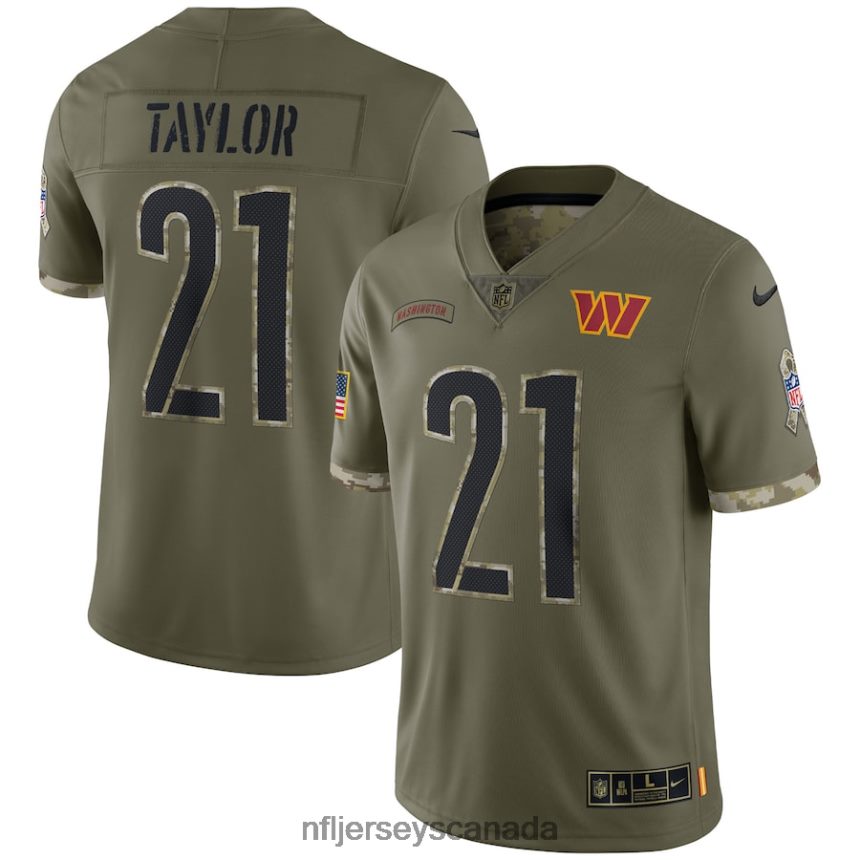 Men Washington Commanders Sean Taylor Nike Olive 2022 Salute To Service Retired Player Limited Jersey Clothing NFL TBXFR61884