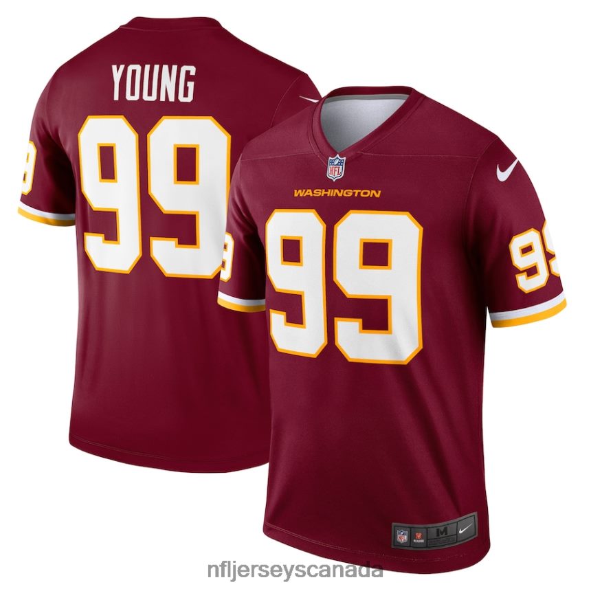 Men Washington Football Team Chase Young Nike Burgundy Legend Jersey Clothing NFL TBXFR6755