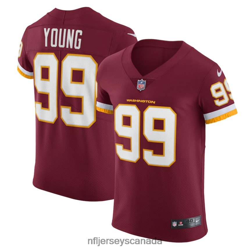 Men Washington Football Team Chase Young Nike Burgundy Vapor Elite Player Jersey Clothing NFL TBXFR62490