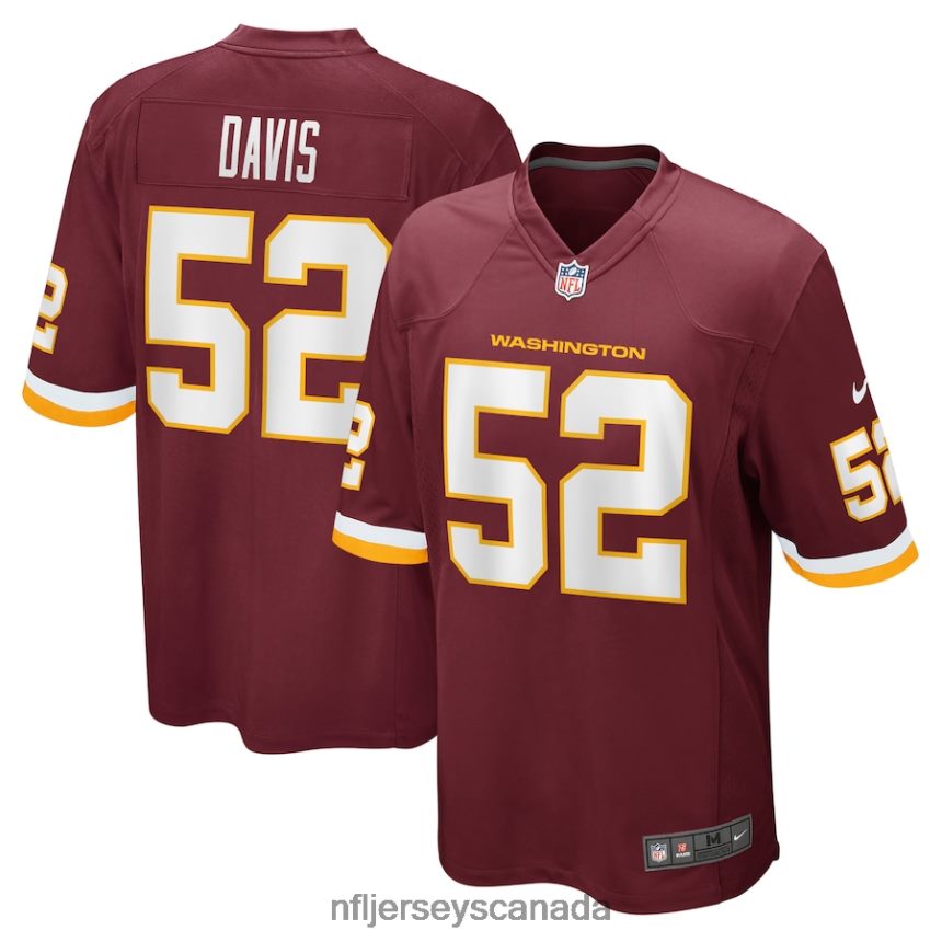 Men Washington Football Team Jamin Davis Nike Burgundy Game Jersey Clothing NFL TBXFR66897
