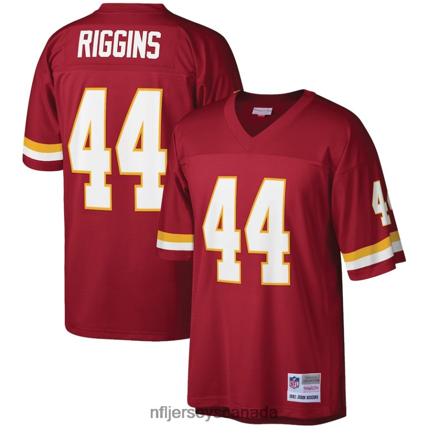 Men Washington Football Team John Riggins Mitchell & Ness Burgundy Legacy Replica Jersey Clothing NFL TBXFR61258