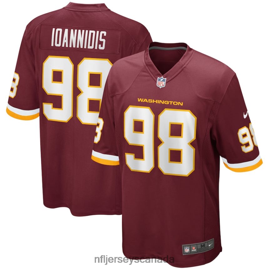 Men Washington Football Team Matt Ioannidis Nike Burgundy Player Game Jersey Clothing NFL TBXFR64601