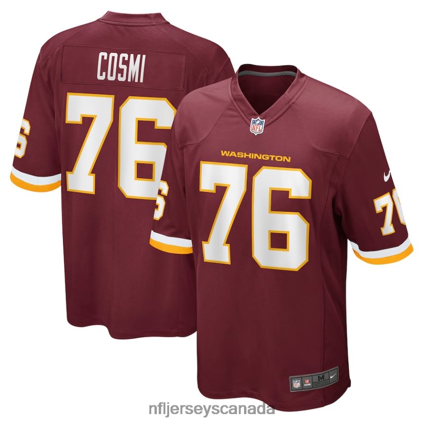 Men Washington Football Team Sam Cosmi Nike Burgundy Game Jersey Clothing NFL TBXFR66048