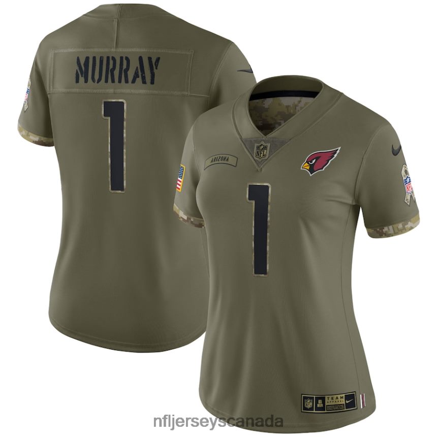 Women Arizona Cardinals Kyler Murray Nike Olive 2022 Salute To Service Limited Jersey Clothing NFL TBXFR65203