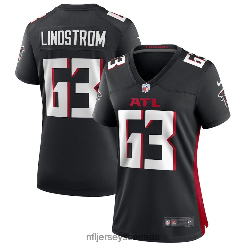 Women Atlanta Falcons Chris Lindstrom Nike Black Game Jersey Clothing NFL TBXFR65262