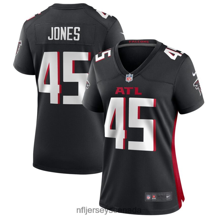 Women Atlanta Falcons Deion Jones Nike Black Game Jersey Clothing NFL TBXFR66607