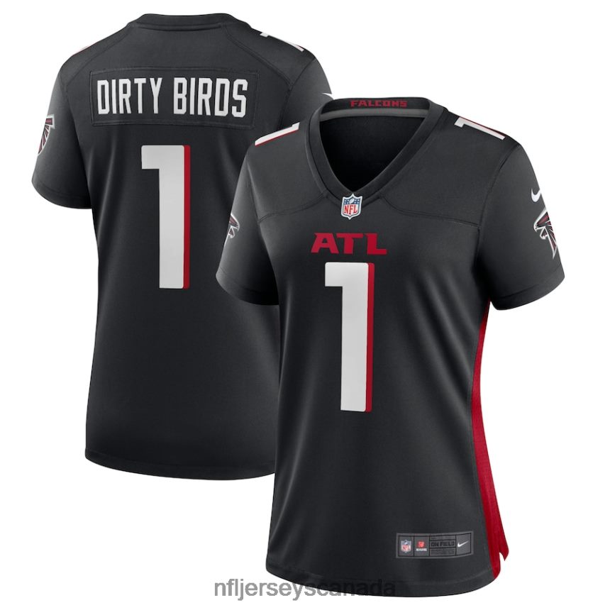 Women Atlanta Falcons Dirty Birds Nike Black Game Jersey Clothing NFL TBXFR62158