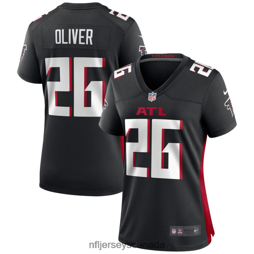 Women Atlanta Falcons Isaiah Oliver Nike Black Game Jersey Clothing NFL TBXFR65253