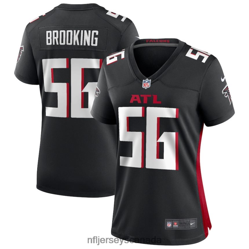 Women Atlanta Falcons Keith Brooking Nike Black Game Retired Player Jersey Clothing NFL TBXFR65302