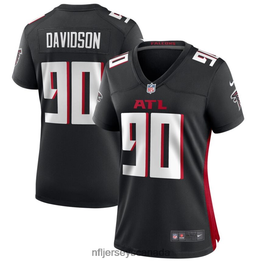 Women Atlanta Falcons Marlon Davidson Nike Black Game Jersey Clothing NFL TBXFR66115