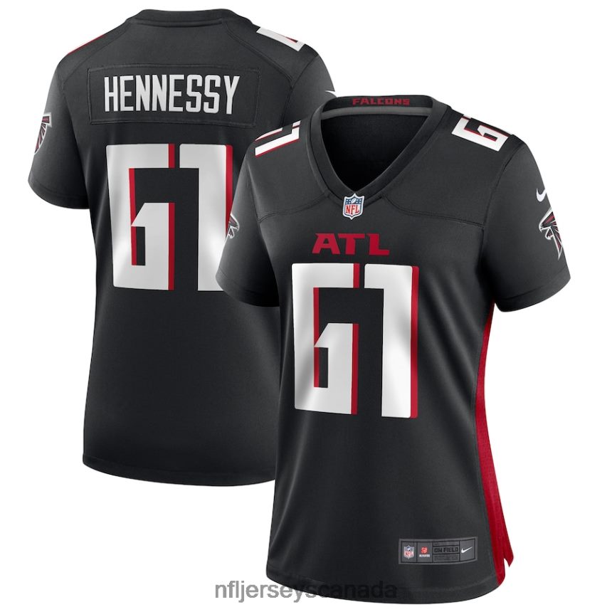 Women Atlanta Falcons Matt Hennessy Nike Black Game Jersey Clothing NFL TBXFR65220