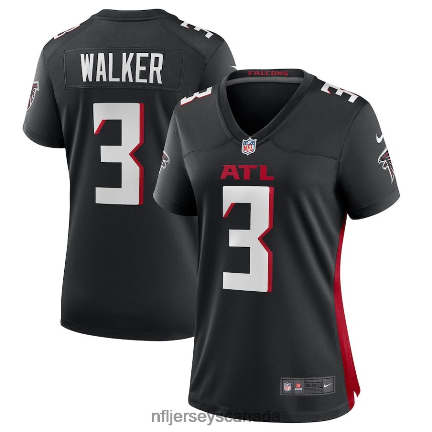 Women Atlanta Falcons Mykal Walker Nike Black Game Player Jersey Clothing NFL TBXFR65377