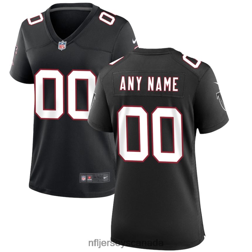 Women Atlanta Falcons Nike Black Throwback Custom Game Jersey Clothing NFL TBXFR62696