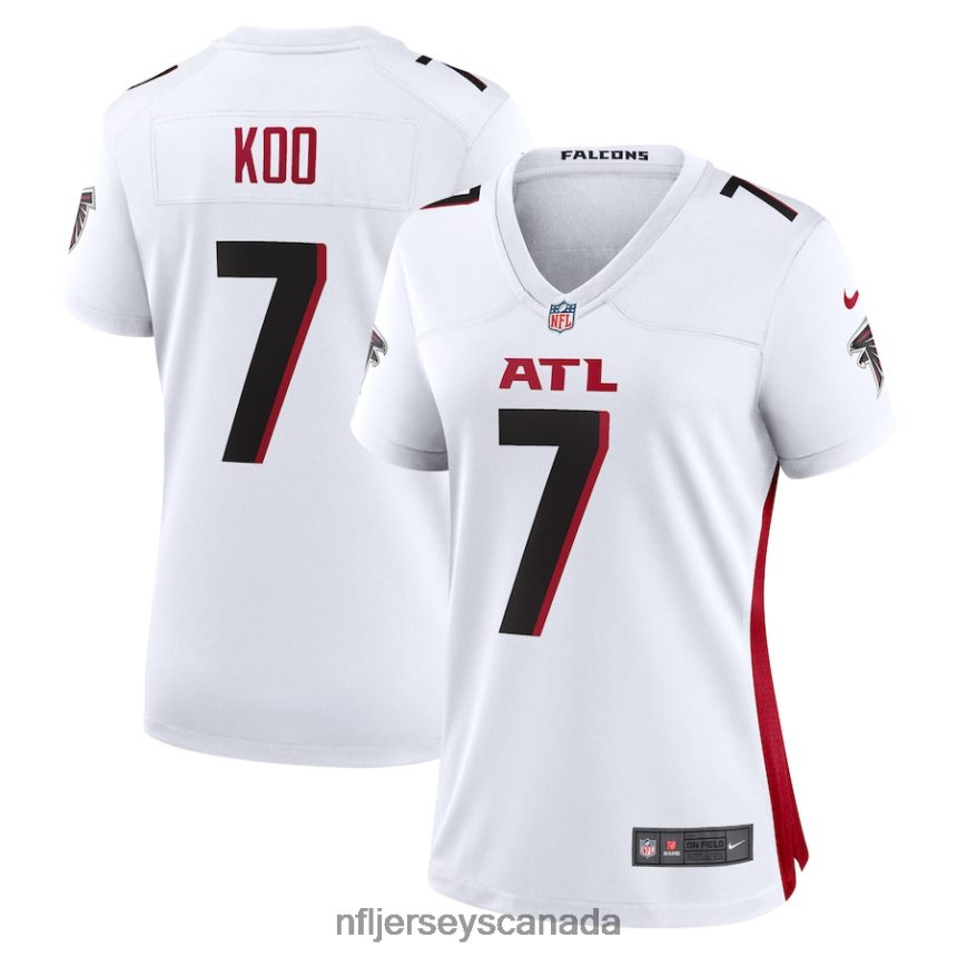 Women Atlanta Falcons Younghoe Koo Nike White Game Player Jersey Clothing NFL TBXFR62868