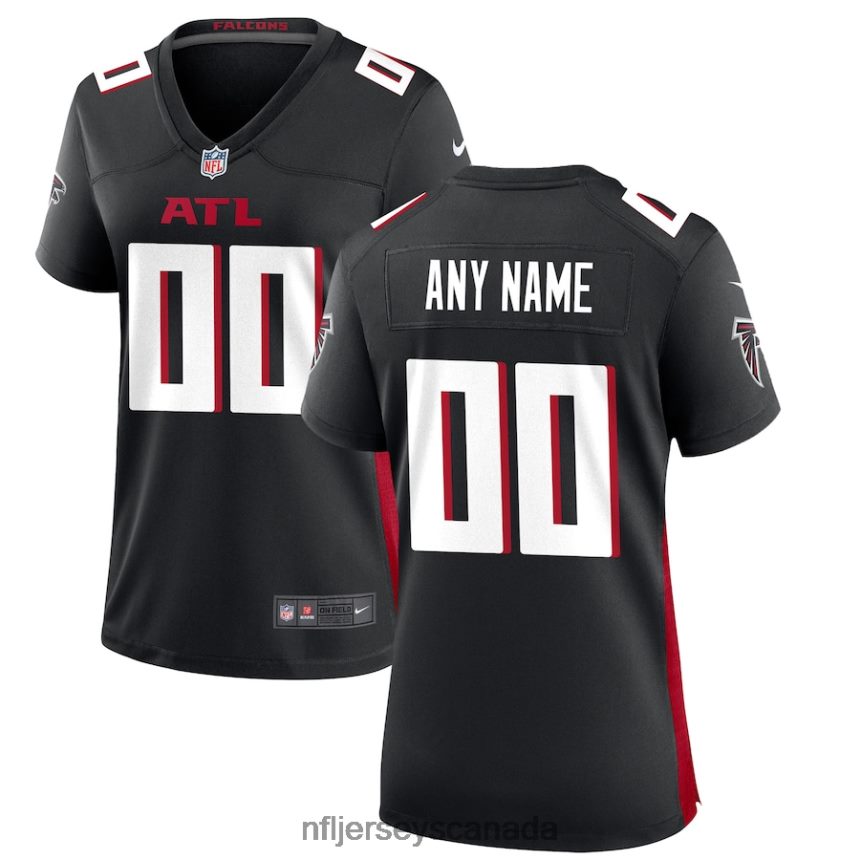 Women Nike Atlanta Falcons Black Custom Game Jersey Clothing NFL TBXFR65719