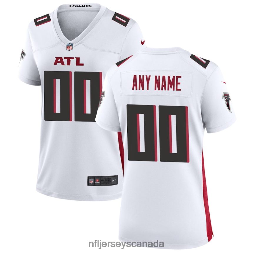 Women Nike Atlanta Falcons White Custom Game Jersey Clothing NFL TBXFR64426