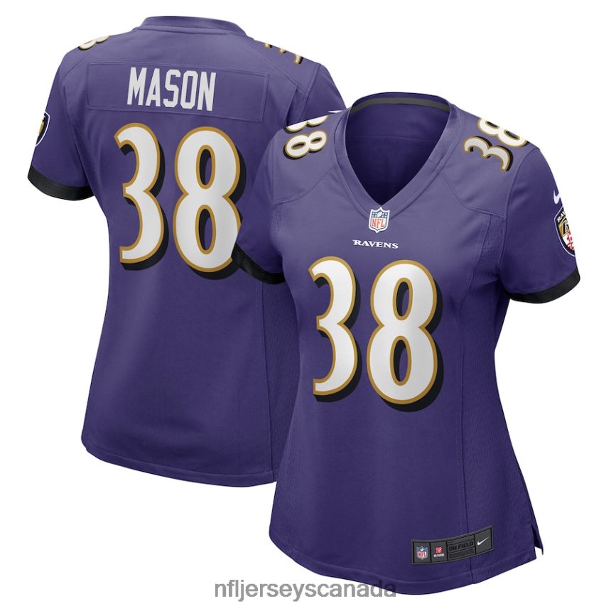 Women Baltimore Ravens Ben Mason Nike Purple Game Jersey Clothing NFL TBXFR66765