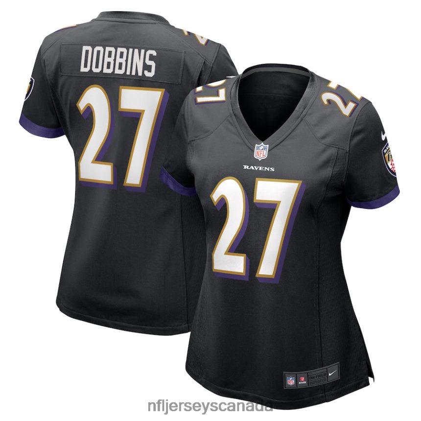 Women Baltimore Ravens J.K. Dobbins Nike Black Game Jersey Clothing NFL TBXFR63463