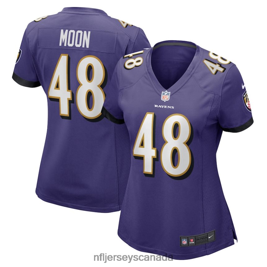 Women Baltimore Ravens Jeremiah Moon Nike Purple Game Player Jersey Clothing NFL TBXFR66956