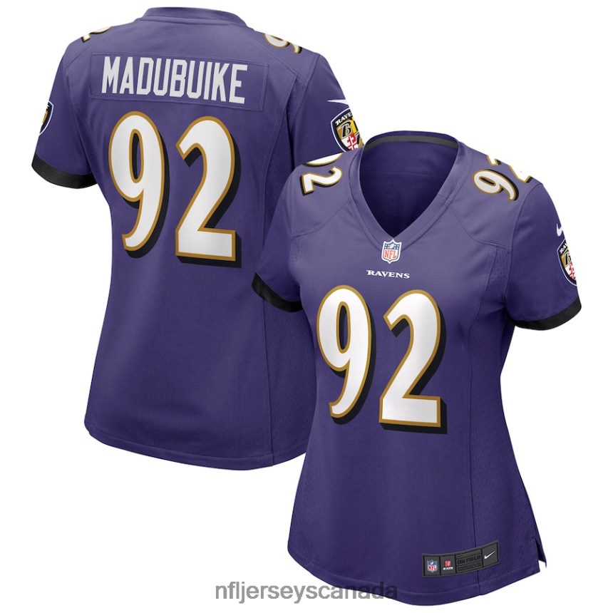 Women Baltimore Ravens Justin Madubuike Nike Purple Game Jersey Clothing NFL TBXFR66807