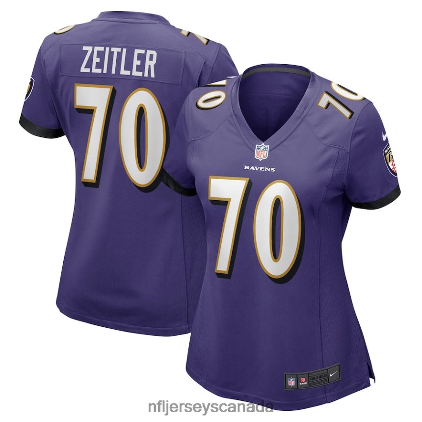 Women Baltimore Ravens Kevin Zeitler Nike Purple Game Jersey Clothing NFL TBXFR65997