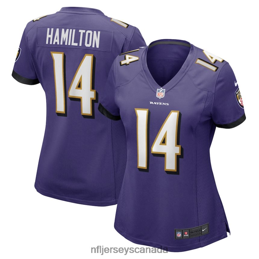 Women Baltimore Ravens Kyle Hamilton Nike Purple Player Game Jersey Clothing NFL TBXFR63285