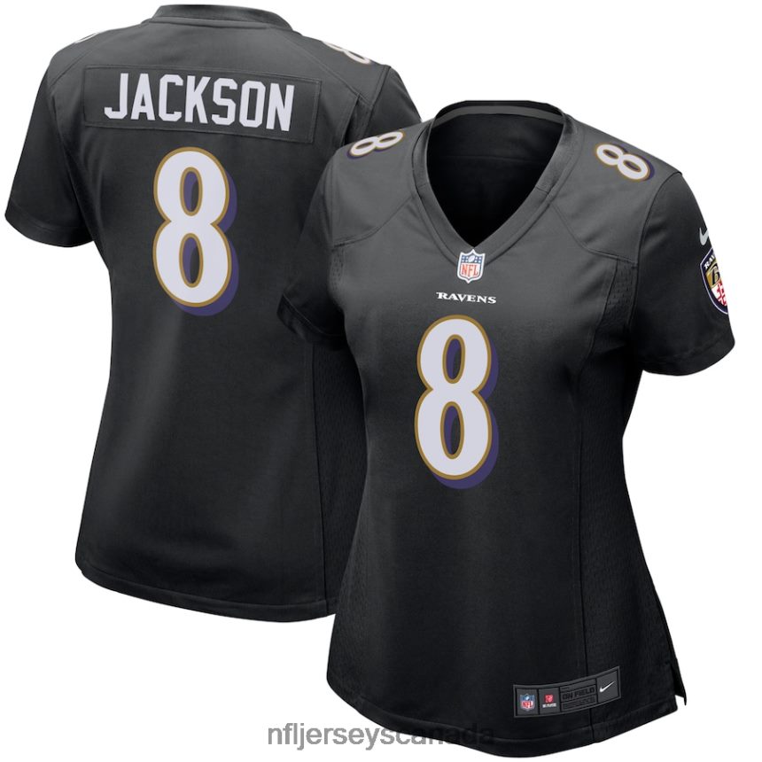 Women Baltimore Ravens Lamar Jackson Nike Black Game Event Jersey Clothing NFL TBXFR65536