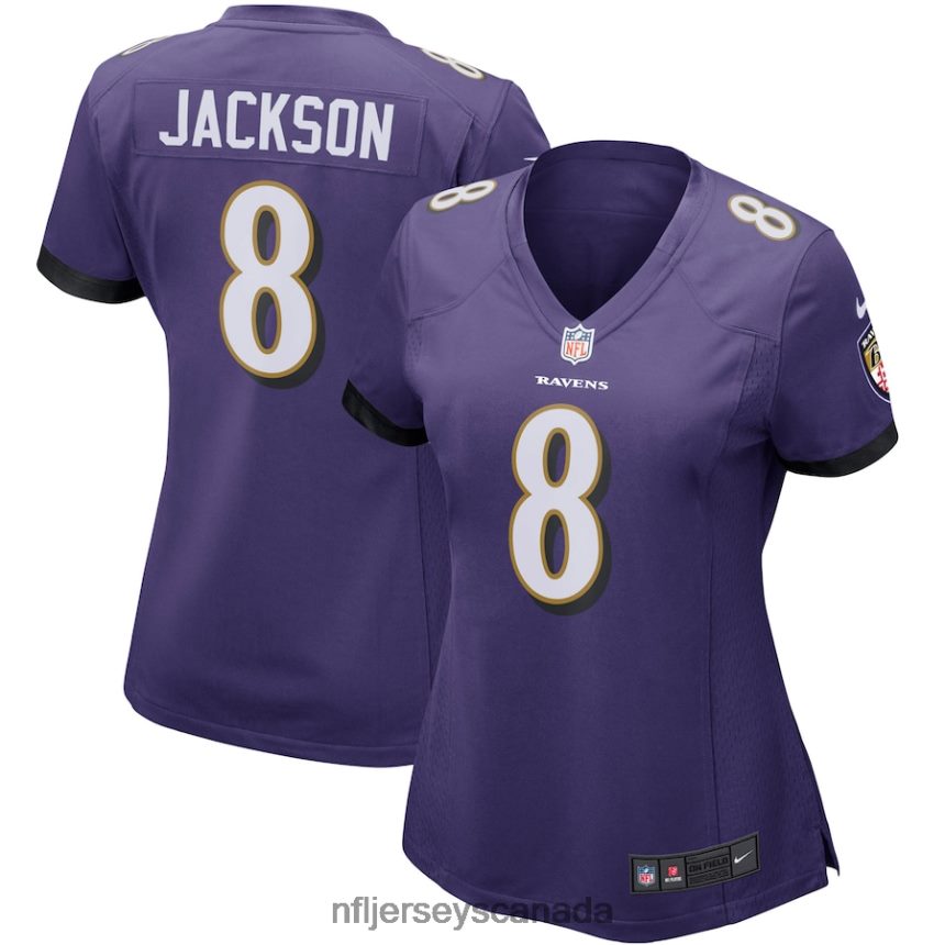 Women Baltimore Ravens Lamar Jackson Nike Purple Game Player Jersey Clothing NFL TBXFR61026