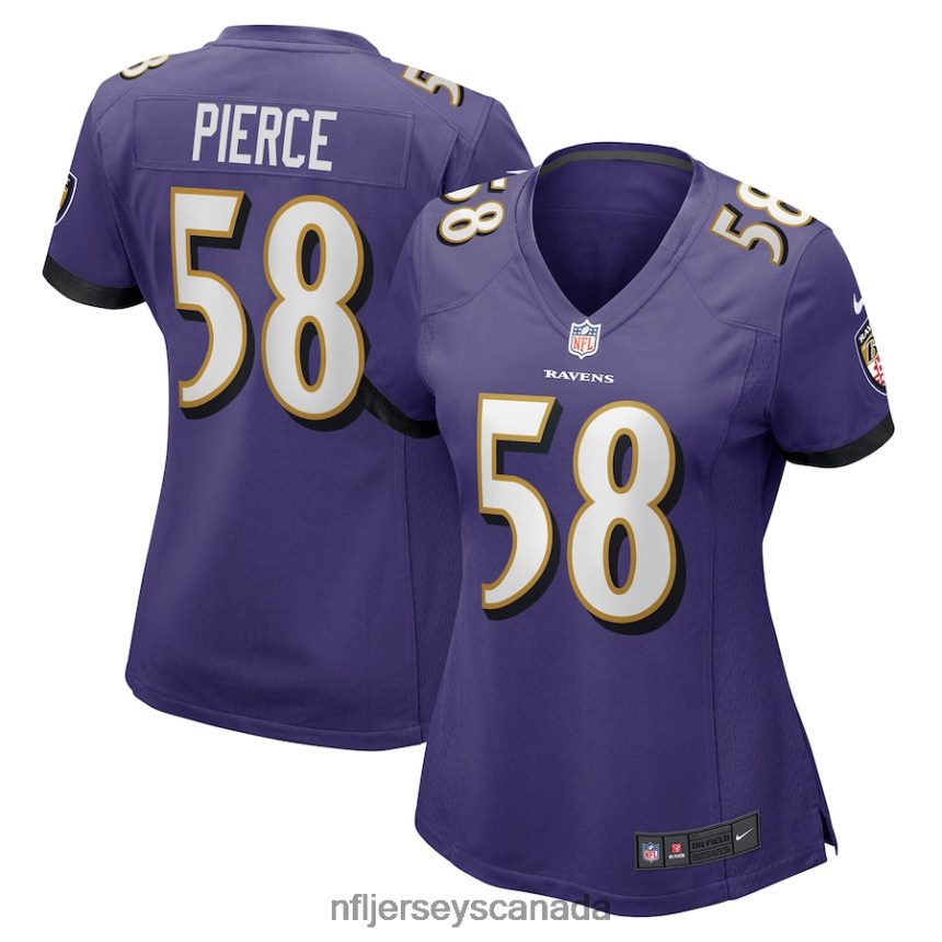 Women Baltimore Ravens Michael Pierce Nike Purple Player Game Jersey Clothing NFL TBXFR65838