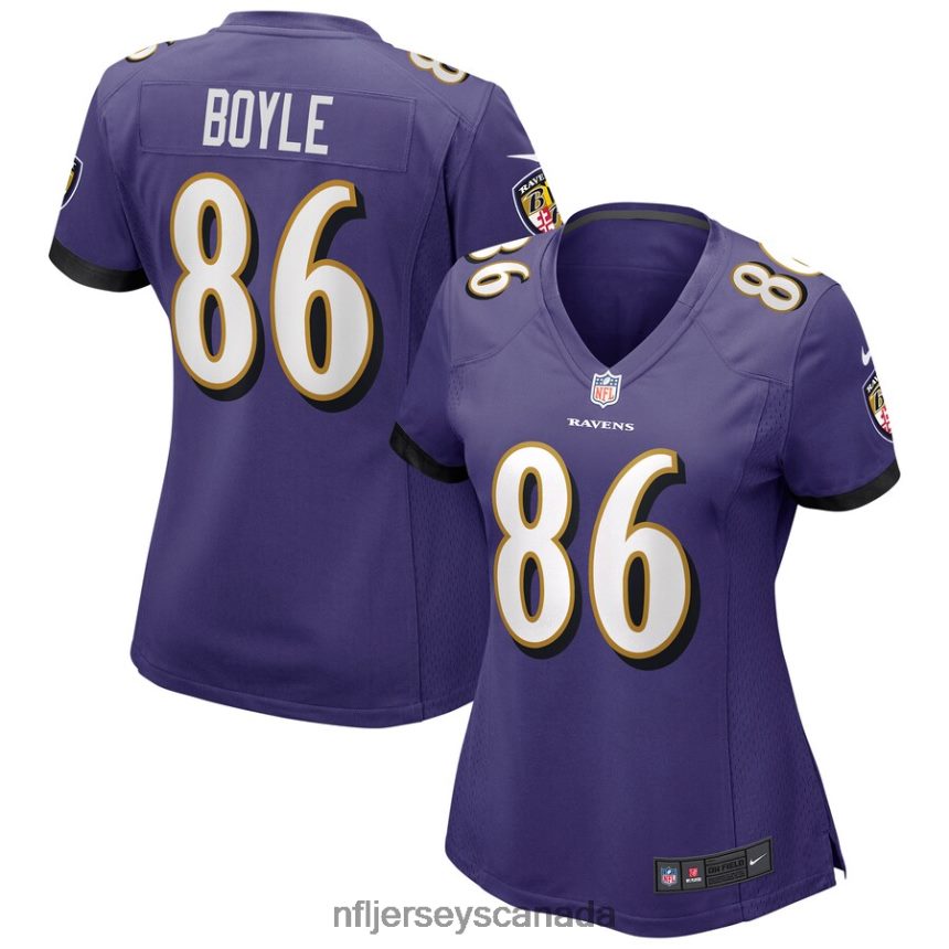 Women Baltimore Ravens Nick Boyle Nike Purple Game Jersey Clothing NFL TBXFR66185