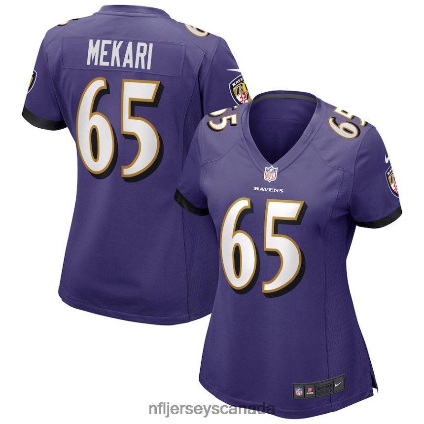 Women Baltimore Ravens Patrick Mekari Nike Purple Game Jersey Clothing NFL TBXFR66998