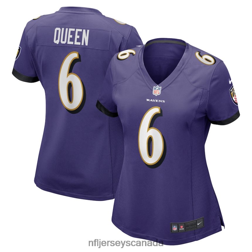 Women Baltimore Ravens Patrick Queen Nike Purple Game Player Jersey Clothing NFL TBXFR62841