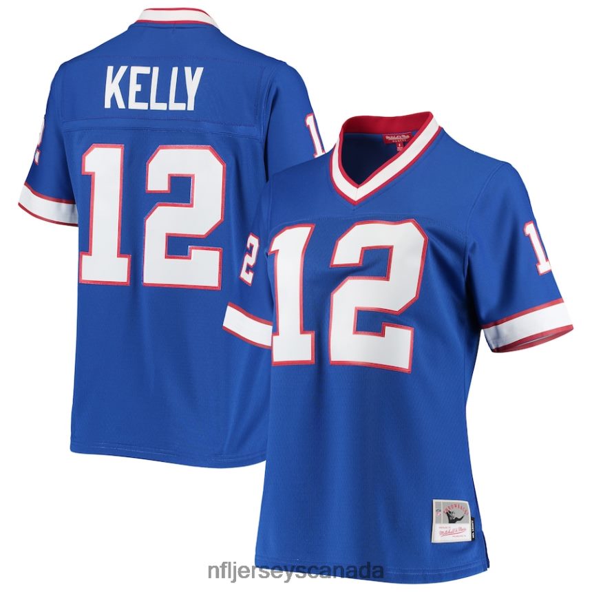 Women Buffalo Bills Jim Kelly Mitchell & Ness Royal 1990 Legacy Replica Jersey Clothing NFL TBXFR62130