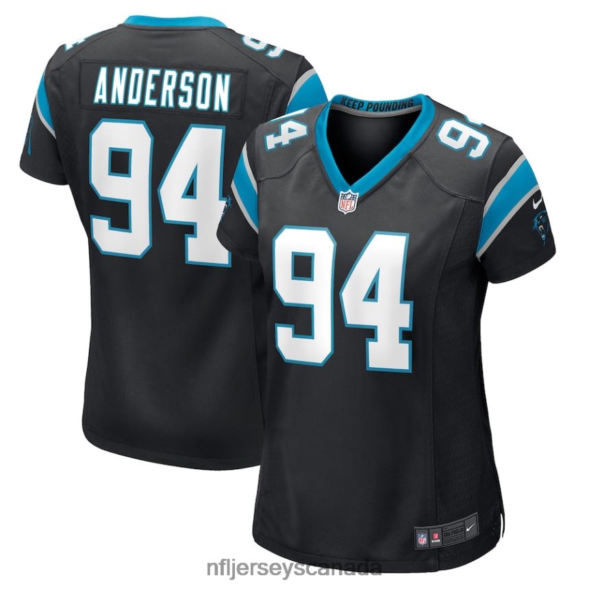 Women Carolina Panthers Henry Anderson Nike Black Game Player Jersey Clothing NFL TBXFR65443