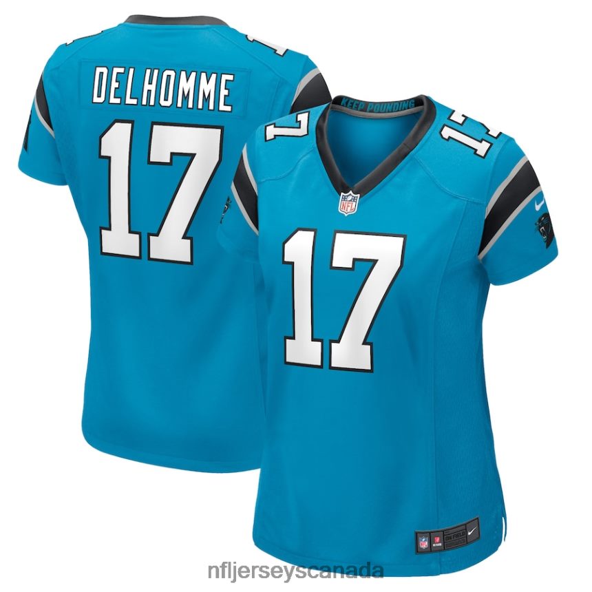 Women Carolina Panthers Jake Delhomme Nike Blue Retired Player Jersey Clothing NFL TBXFR65334