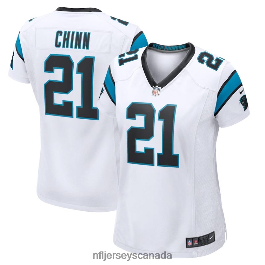 Women Carolina Panthers Jeremy Chinn Nike White Game Jersey Clothing NFL TBXFR63479