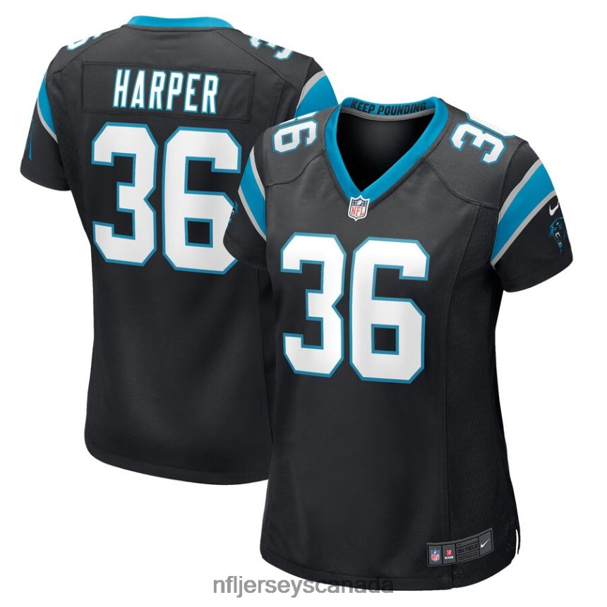 Women Carolina Panthers Madre Harper Nike Black Game Player Jersey Clothing NFL TBXFR65448