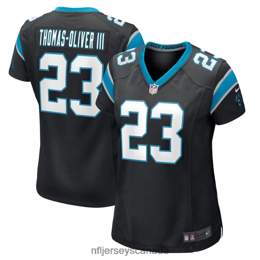 Women Carolina Panthers Stantley Thomas-Oliver III Nike Black Game Player Jersey Clothing NFL TBXFR64715