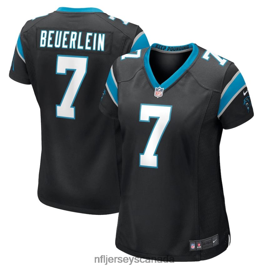 Women Carolina Panthers Steve Beuerlein Nike Black Retired Player Jersey Clothing NFL TBXFR65474